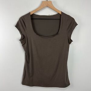 Elie Tahari Dark Grey Soft S/S Shirt M